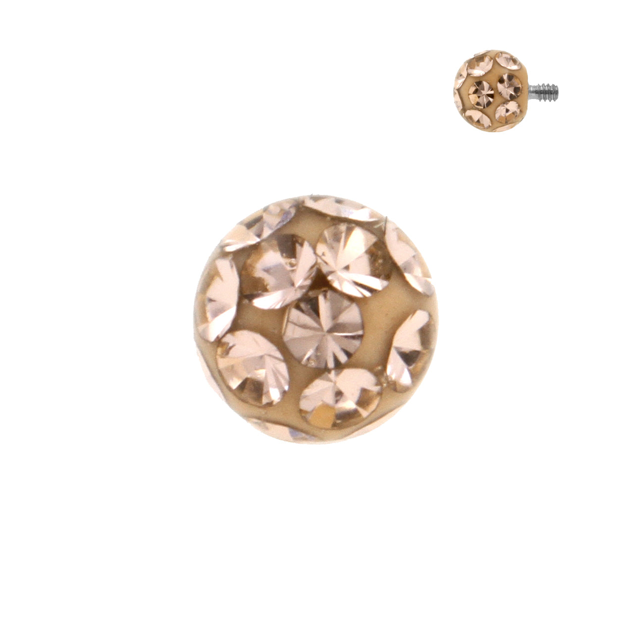 Titanium Multi-Jewelled Balletje Light Peach