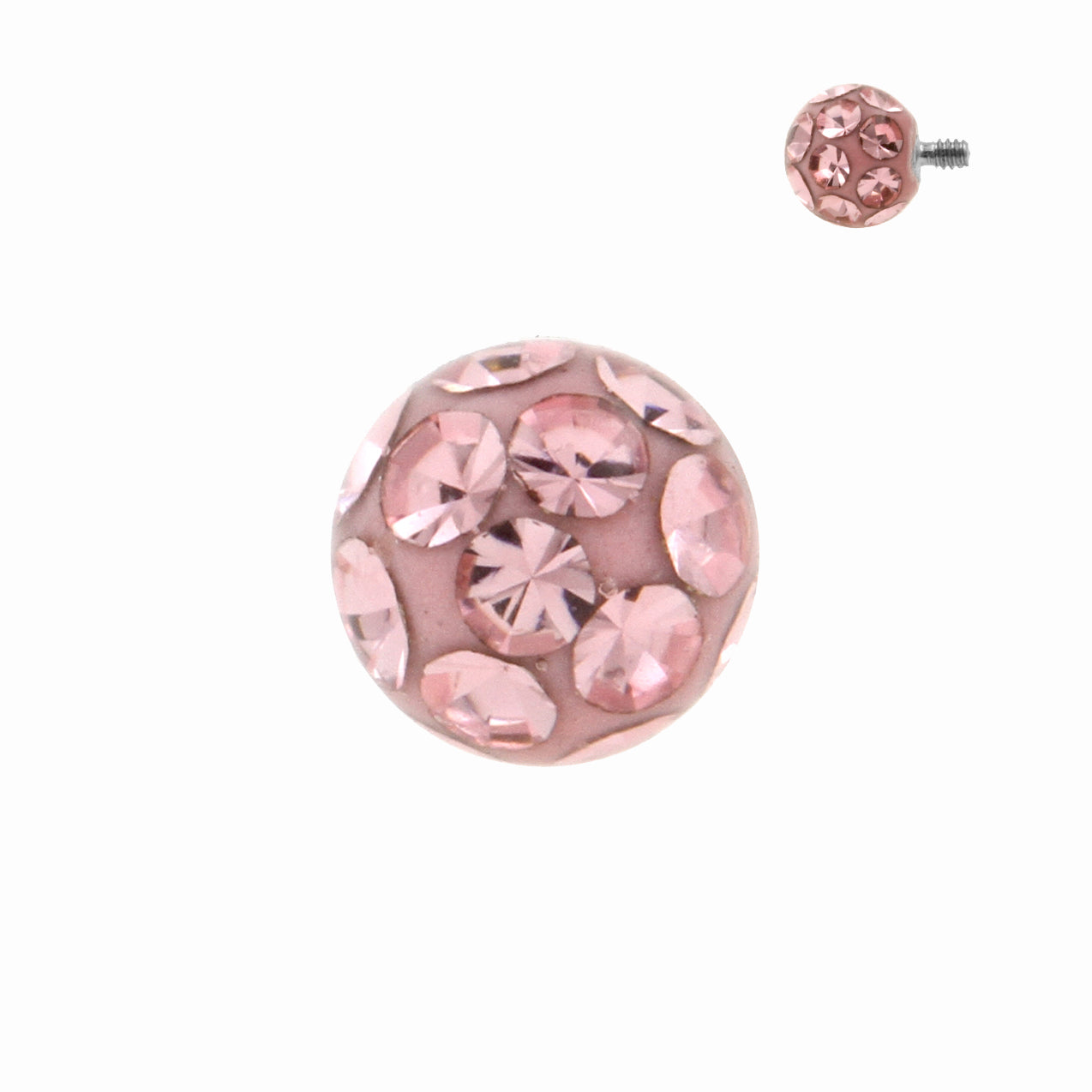 Titanium Multi-Jewelled Balletje Light Rose