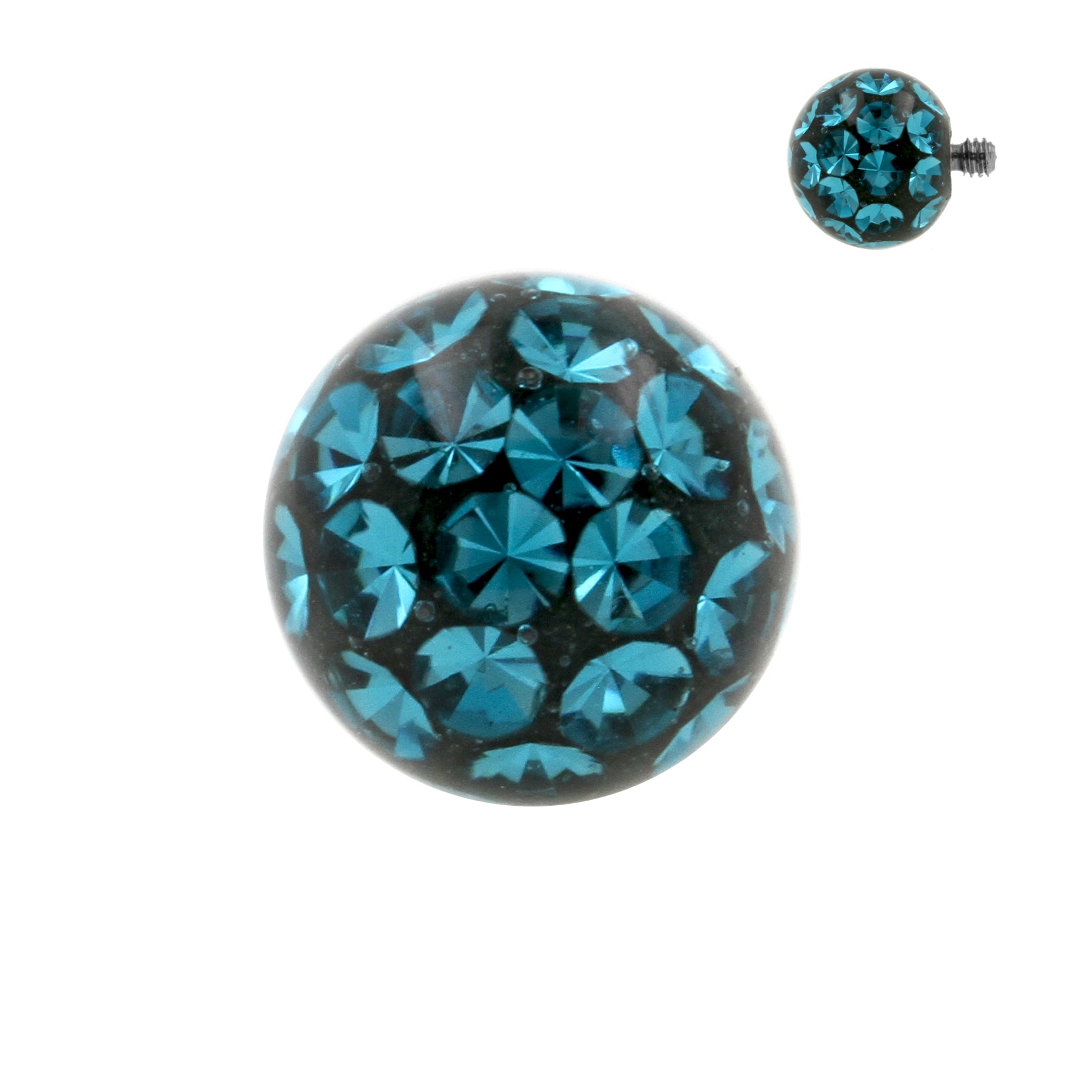 Titanium Multi-Jewelled Balletje Blue Zircon