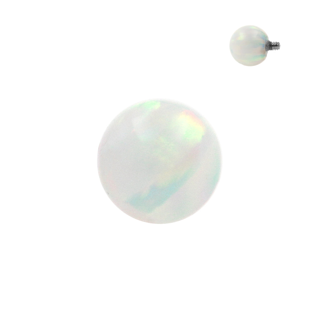 Titanium Opal Ball White Opal