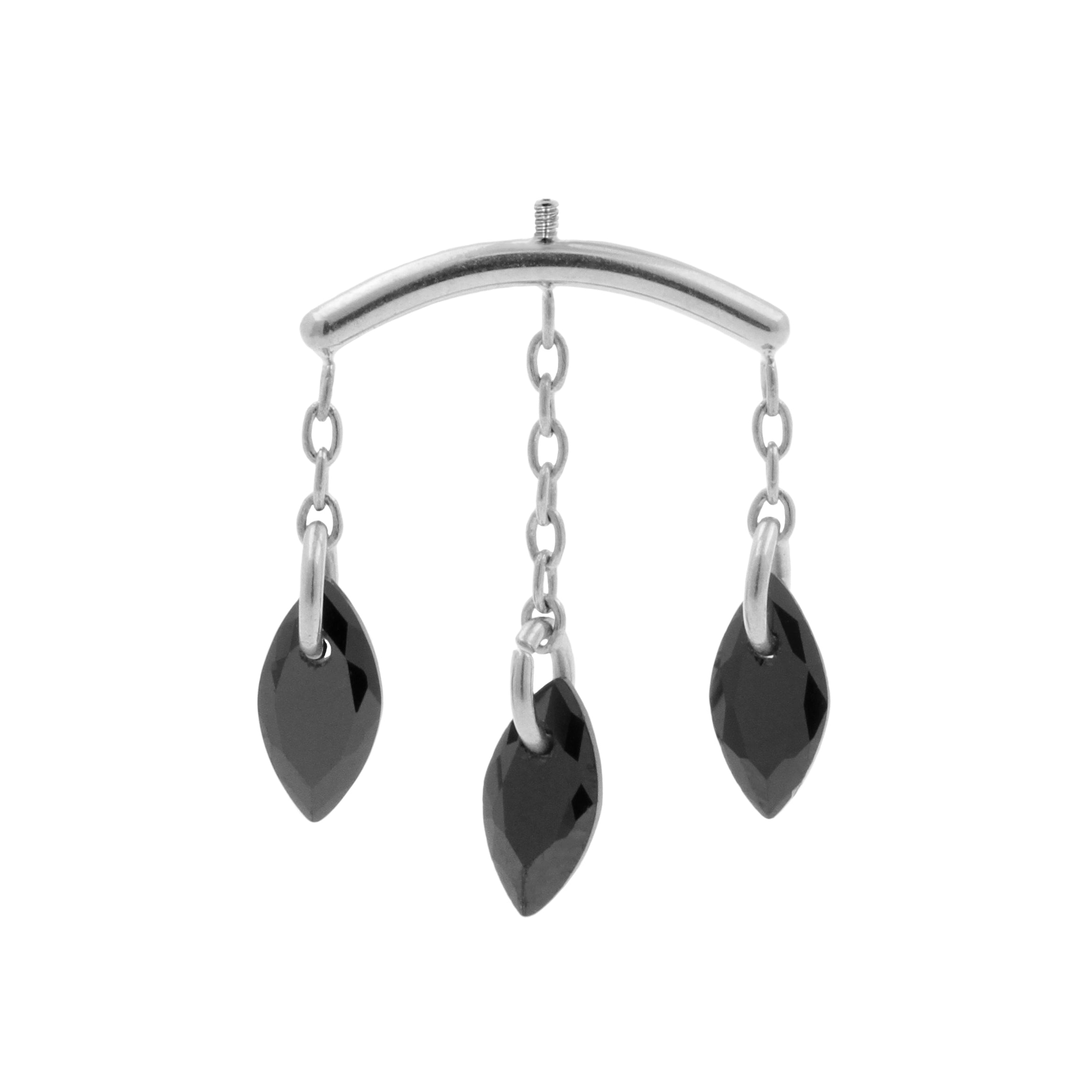 Titanium Vertical Helix Curve With Zirconia Silver