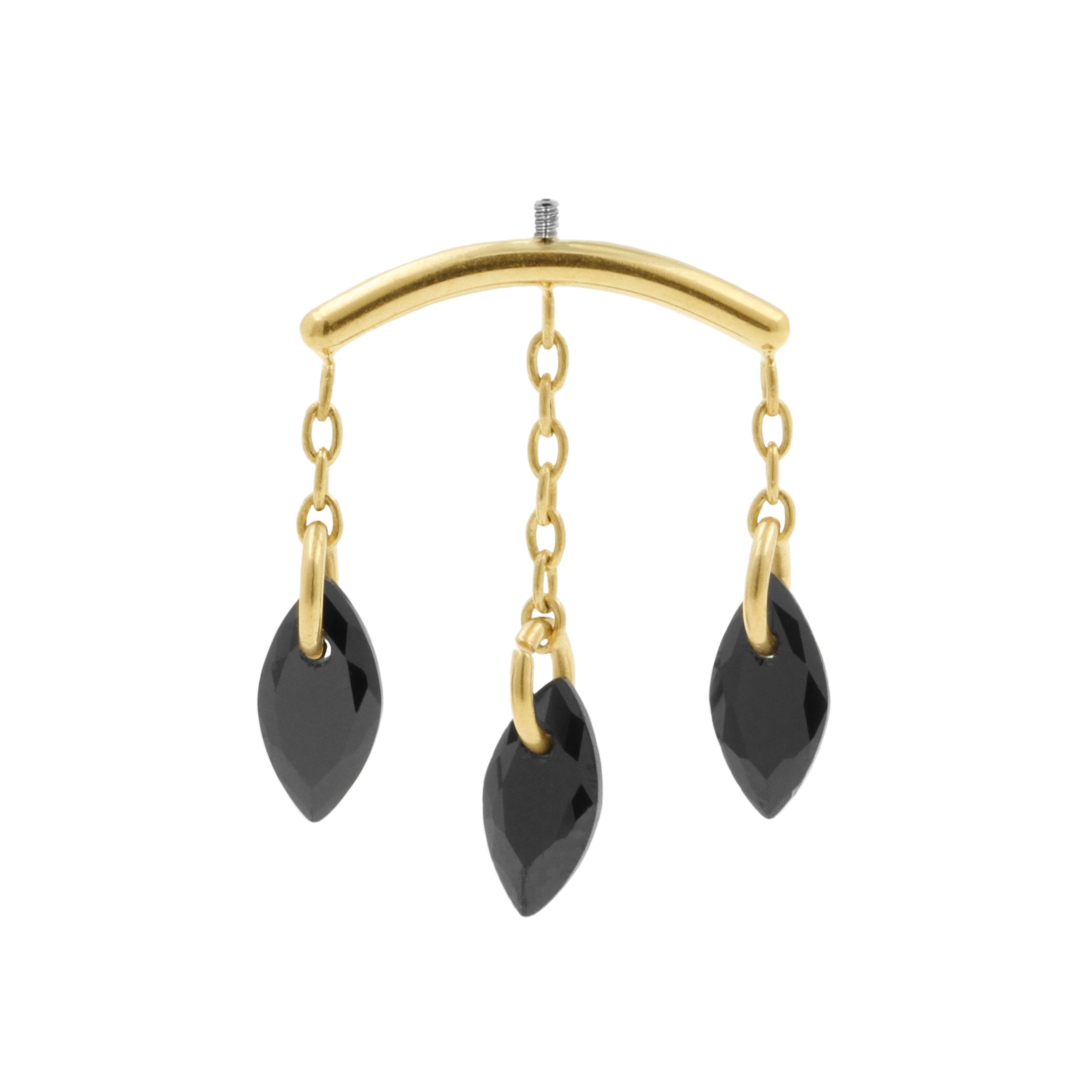 Titanium Vertical Helix Curve With Zirconia Gold