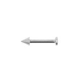 Titanium Flatback Stud With Spike Silver