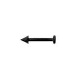 Titanium Flatback Stud With Spike Black