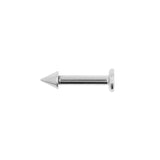 Titanium Flatback Stud With Spike Silver
