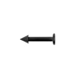 Titanium Flatback Stud With Spike Black