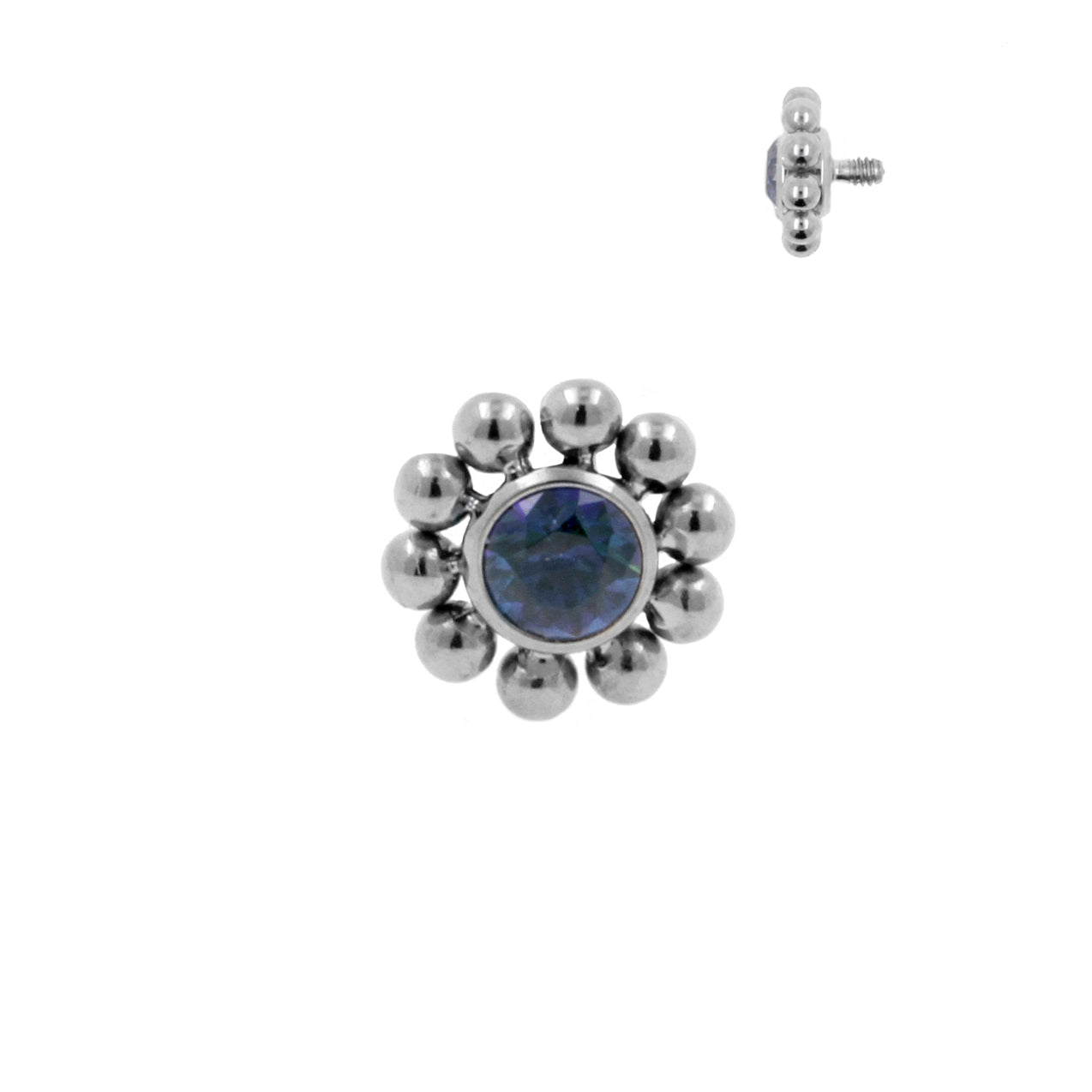 Titanium Zirkonia Cluster Royal Blue