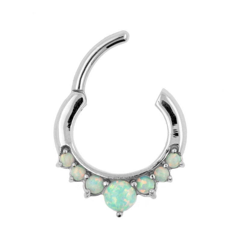 Chirurgisch Stalen Opaal Princess Ring Light Green Opal