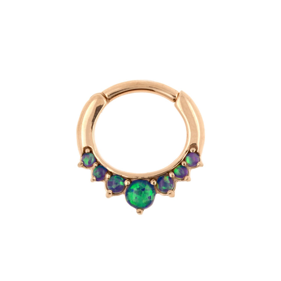 Chirurgisch Stalen Opaal Princess Ring Black Opal