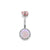 Chirurgisch Stalen Opaal Zirkonia - Rook Piercing Pink Opal