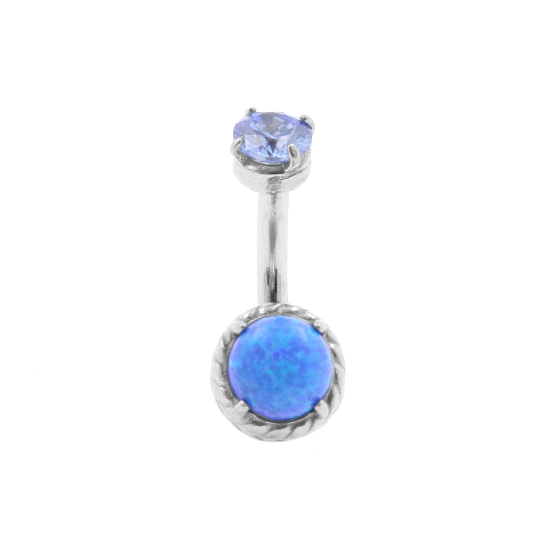 Chirurgisch Stalen Opaal Zirkonia - Rook Piercing Sapphire Blue Opal