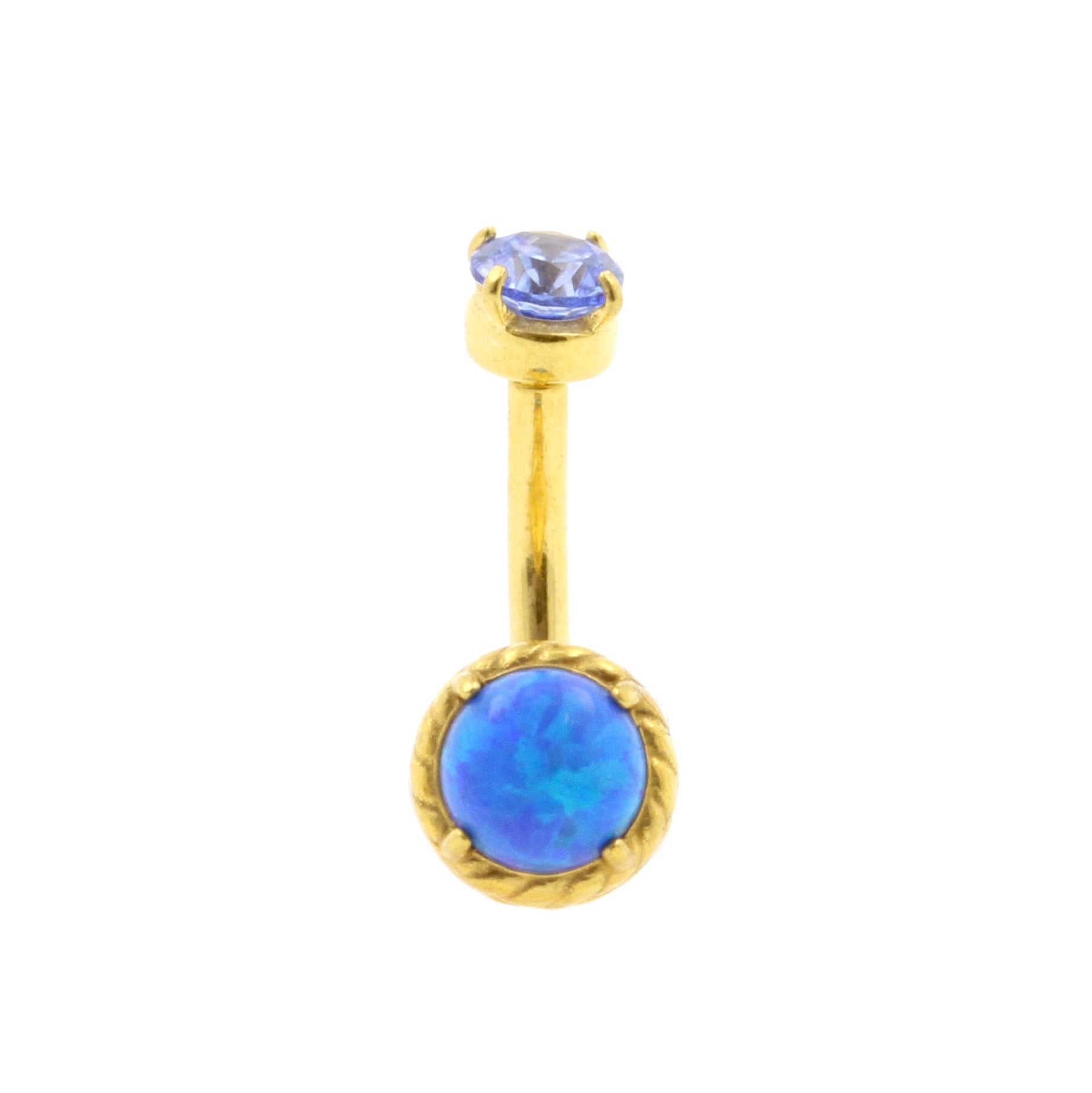 Surgical Steel Opal Zirconia - Rook Piercing Sapphire Blue Opal