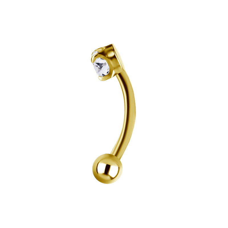 Titanium Zirconia Rook Piercing Gold