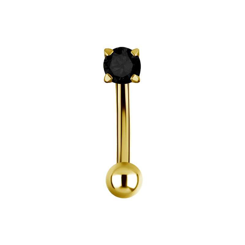 Titanium Zirkonia Rook Piercing Goud
