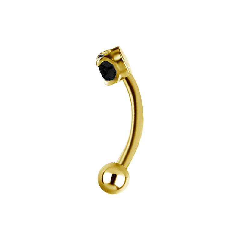 Titanium Zirkonia Rook Piercing Goud