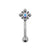 Titanium Zirkonia Cluster Rook Piercing Crystal AB