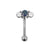 Titanium Zirkonia Cluster Rook Piercing Royal Blue