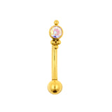 Titanium Zirkonia Cluster Rook Piercing Crystal AB
