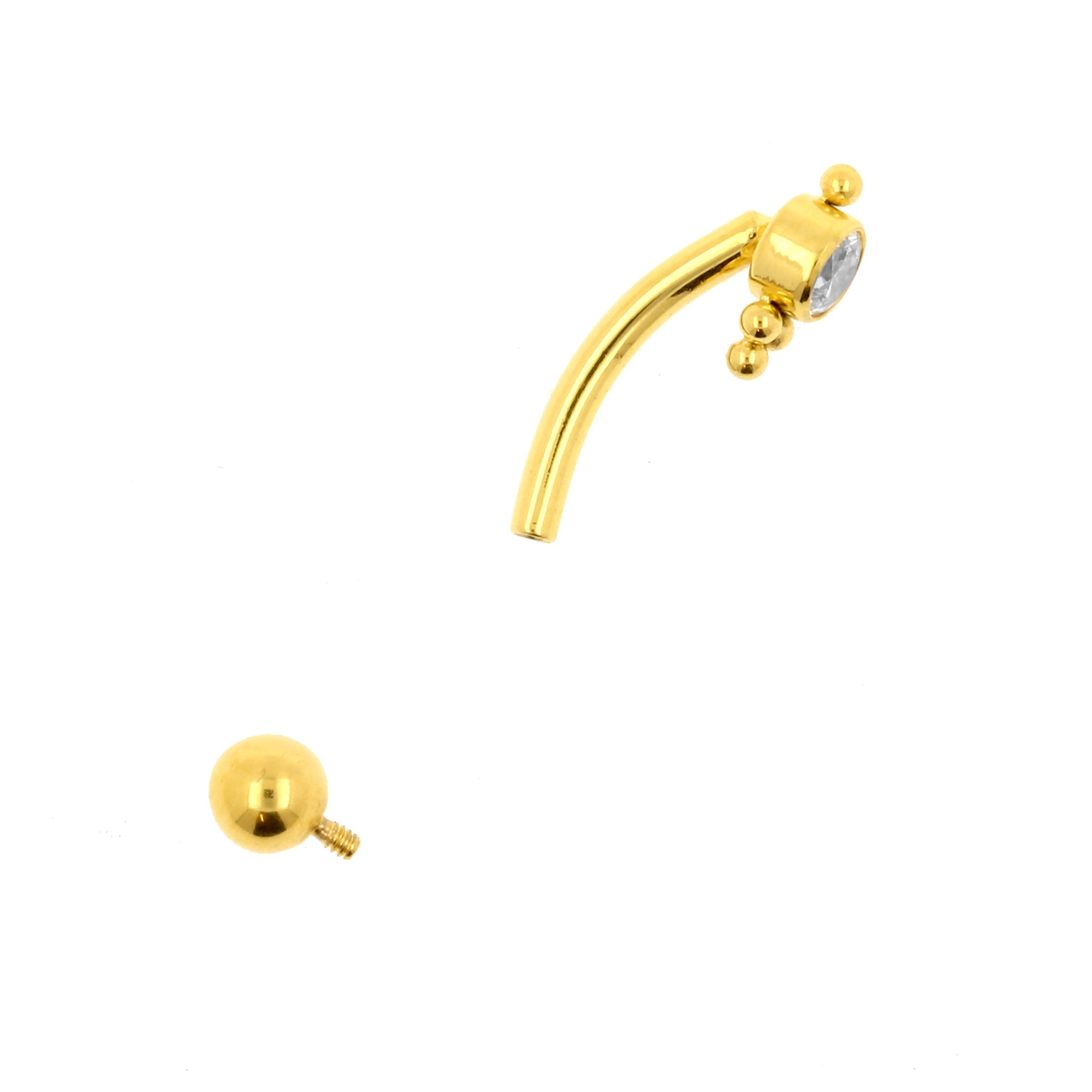 Titanium Zirconia Cluster Rook Piercing Clear