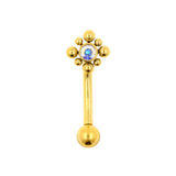 Titanium Zirkonia Cluster Rook Piercing Crystal AB