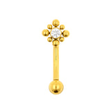 Titanium Zirkonia Cluster Rook Piercing Clear