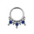 Titanium Zirconia Cluster Click Ring Royal Blue