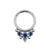 Titanium Zirkonia Cluster Click Ring Royal Blue