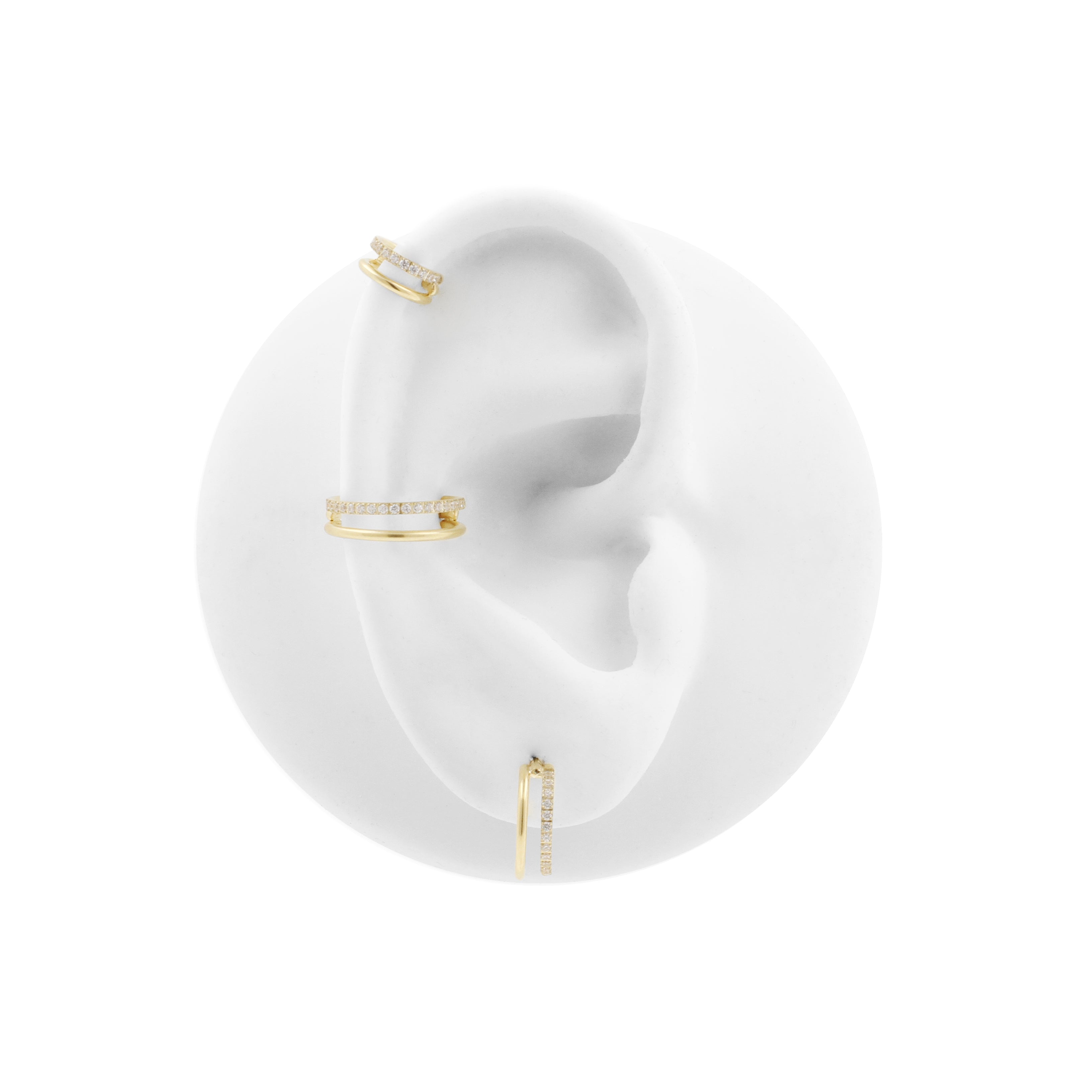 Titanium Double Click Ring Gold