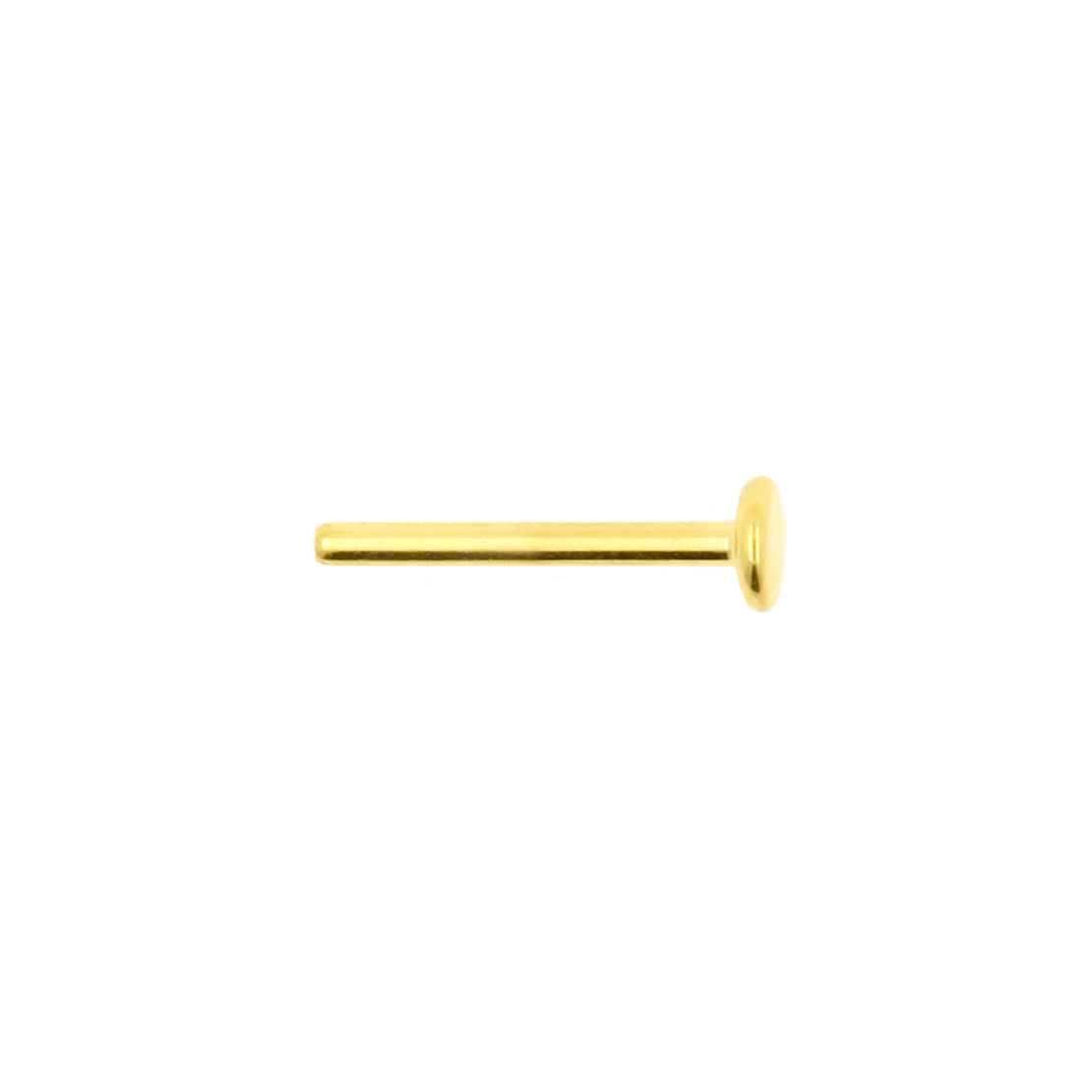 Titanium Labret Stud 2,5 mm Disc - Gold