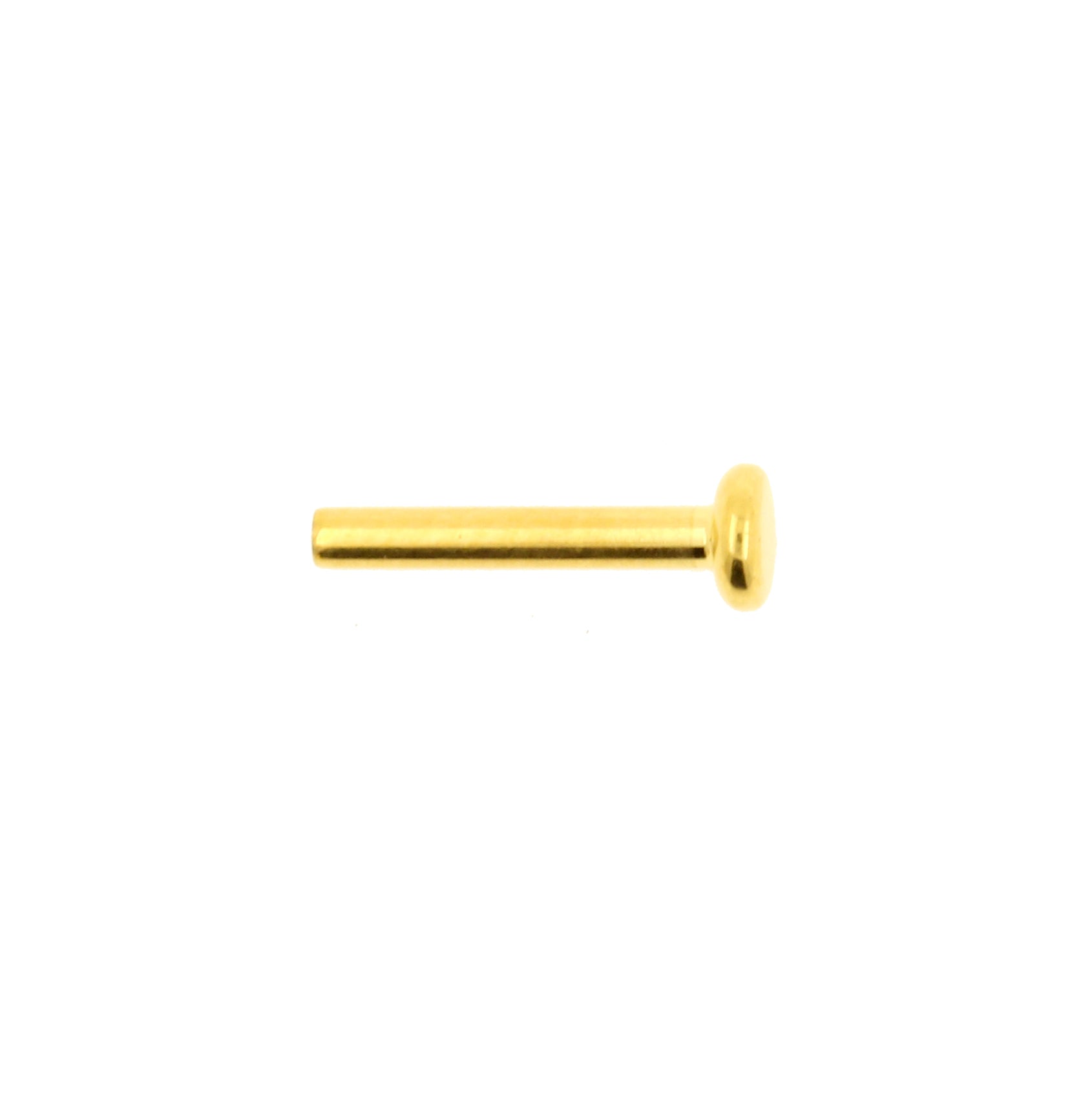 Titanium Labret Stud 3 mm Disc - Gold