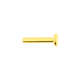 Titanium Labret Stud 4 mm Disc - Gold