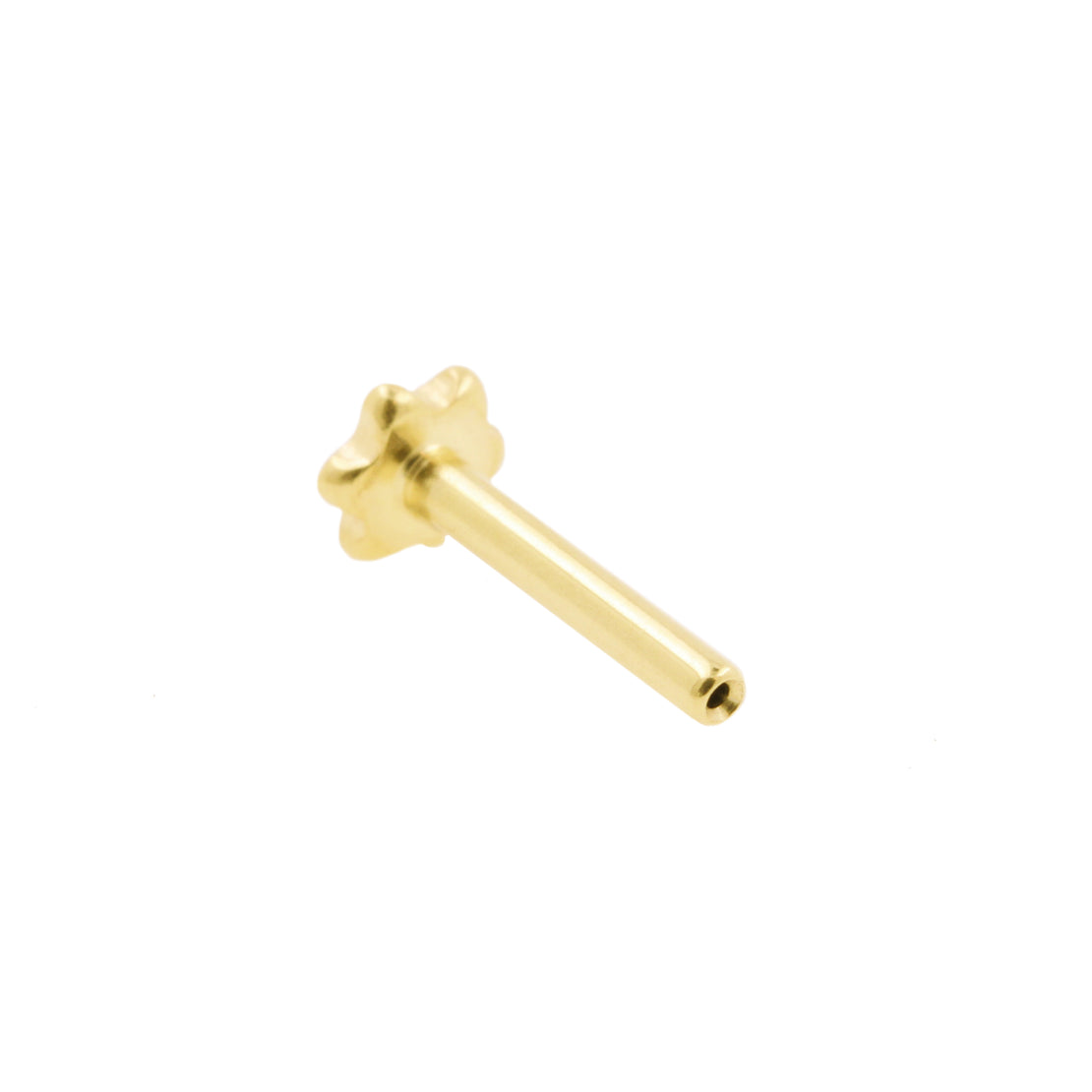 Titanium Flatback Stud - Bloemvorm Goud