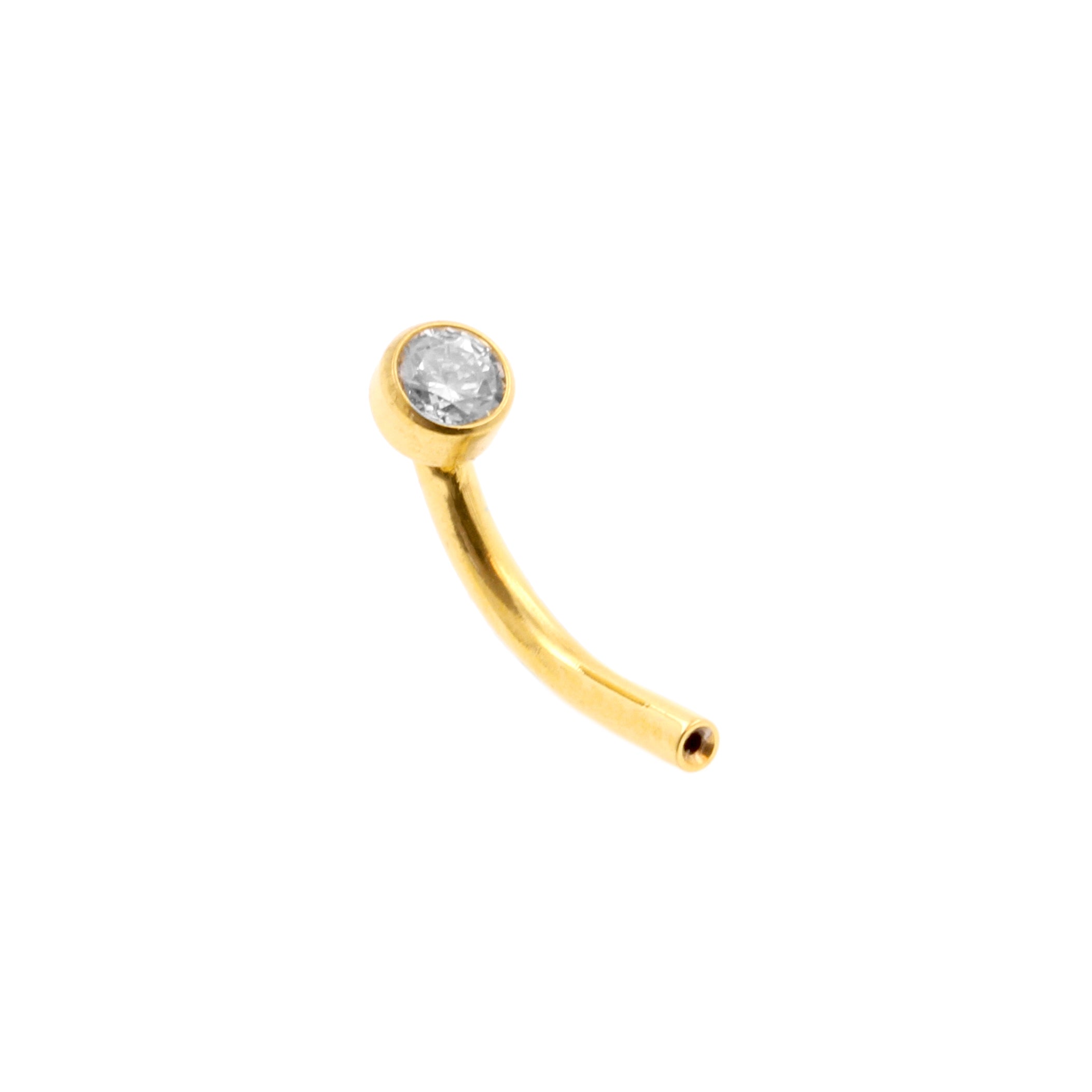 Titanium Rook Piercing Staafje - Goud