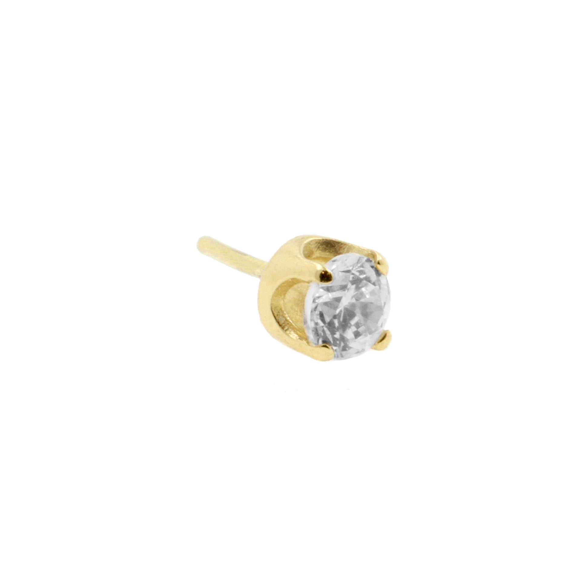 18 Karat Gold Zirconia Top