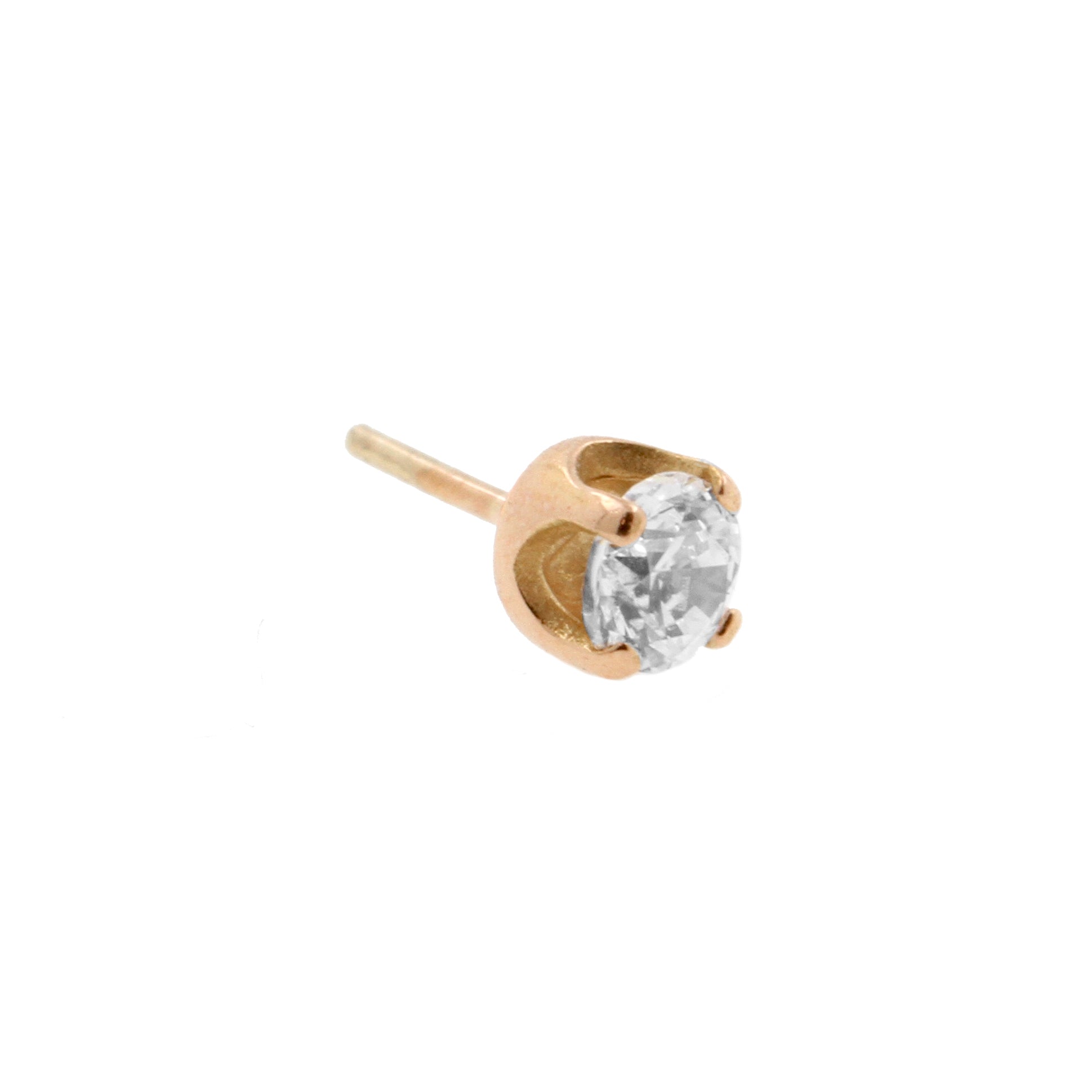 18 Karat Rose Gold Zirconia Top