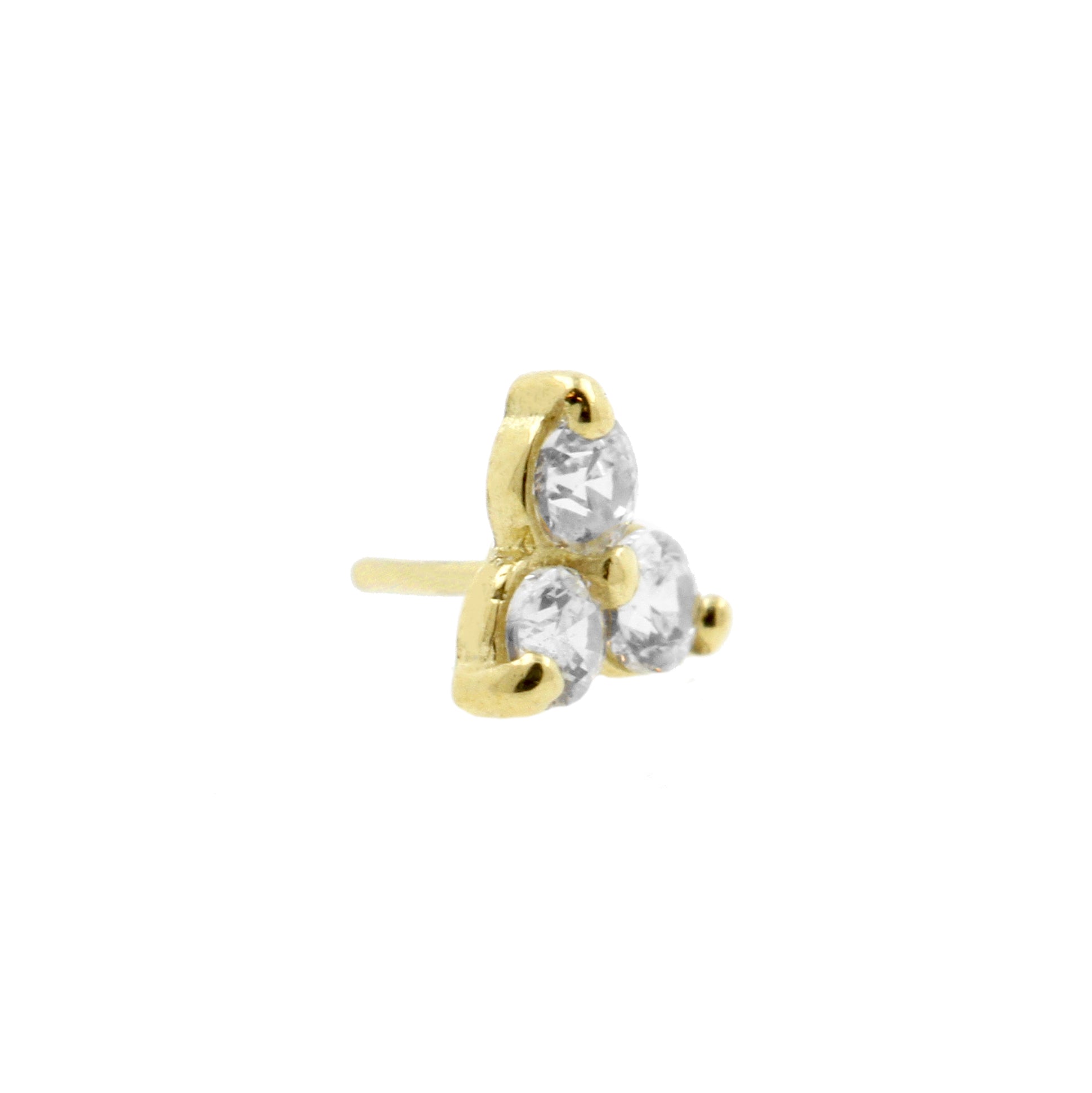 18 Karat Gold Zirconia Trinity