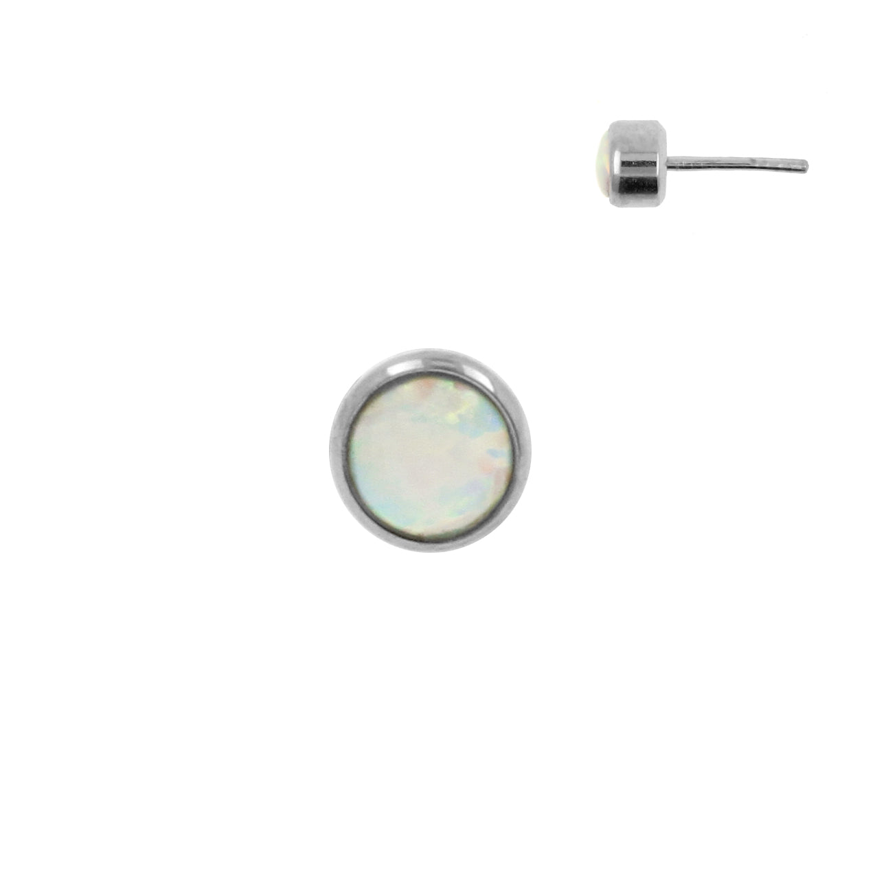 Titanium Opaal Disc - White Opal