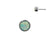 Titanium Opaal Disc - Light Green Opal