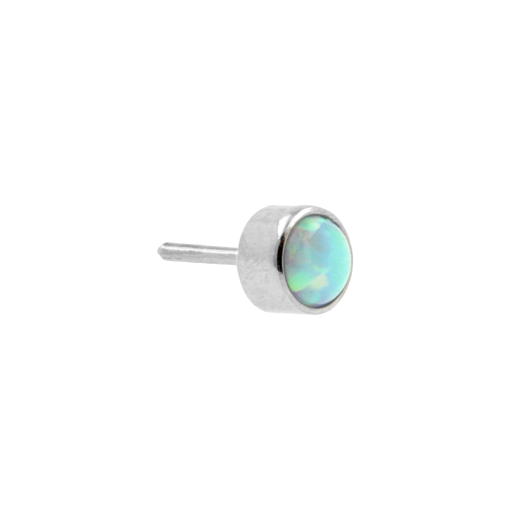 Titanium Opaal Disc - Light Green Opal