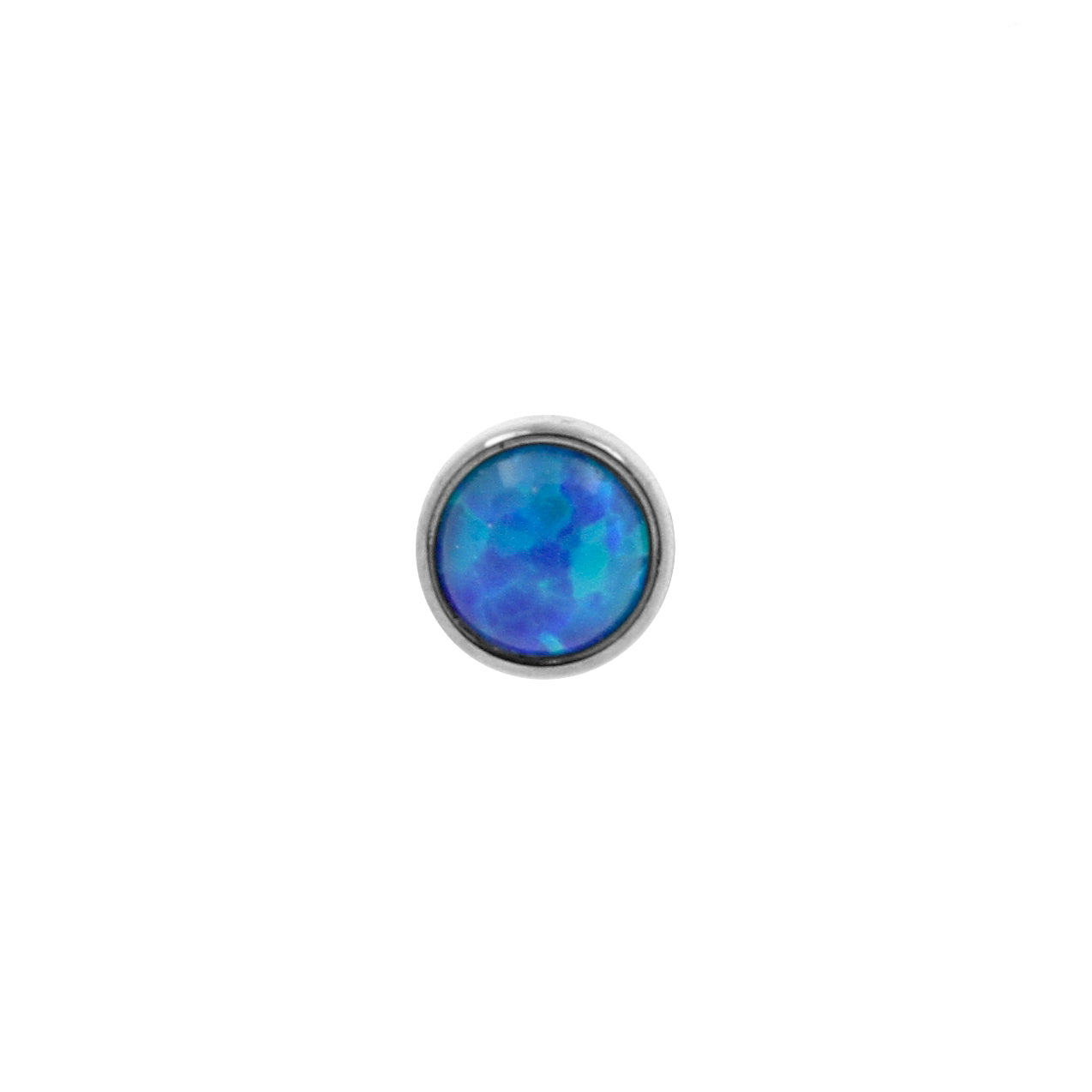 Titanium Opaal Disc - Sapphire Blue Opal