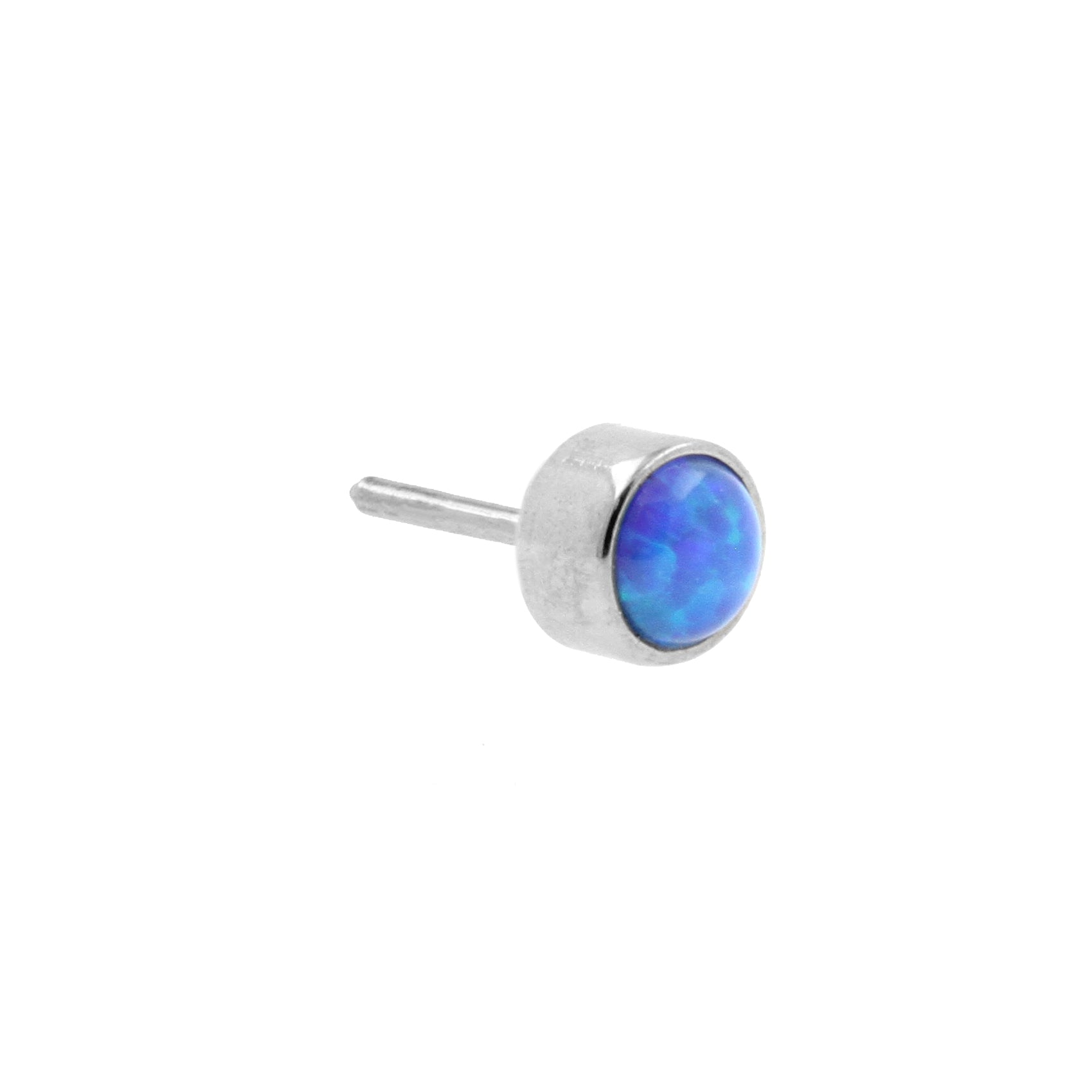 Titanium Opaal Disc - Sapphire Blue Opal