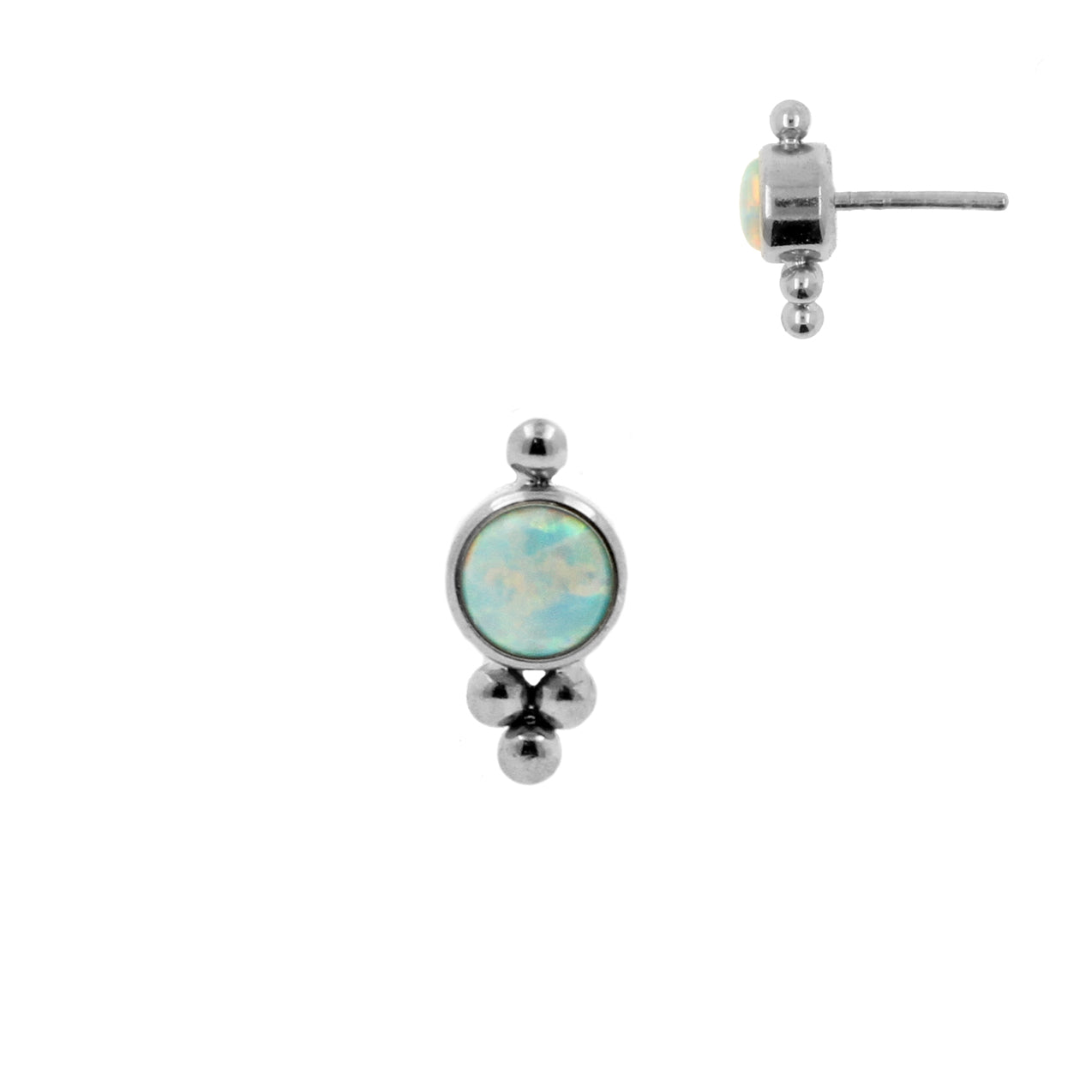 Titanium Opaal Cluster - Light Green Opal