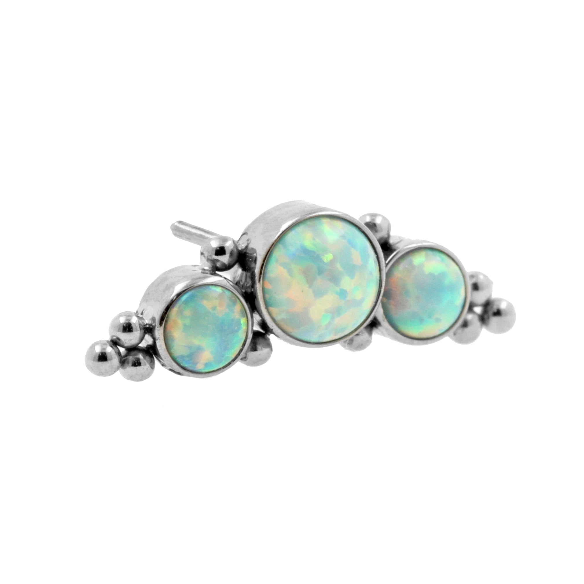 Titanium Opaal Cluster - Light Green Opal