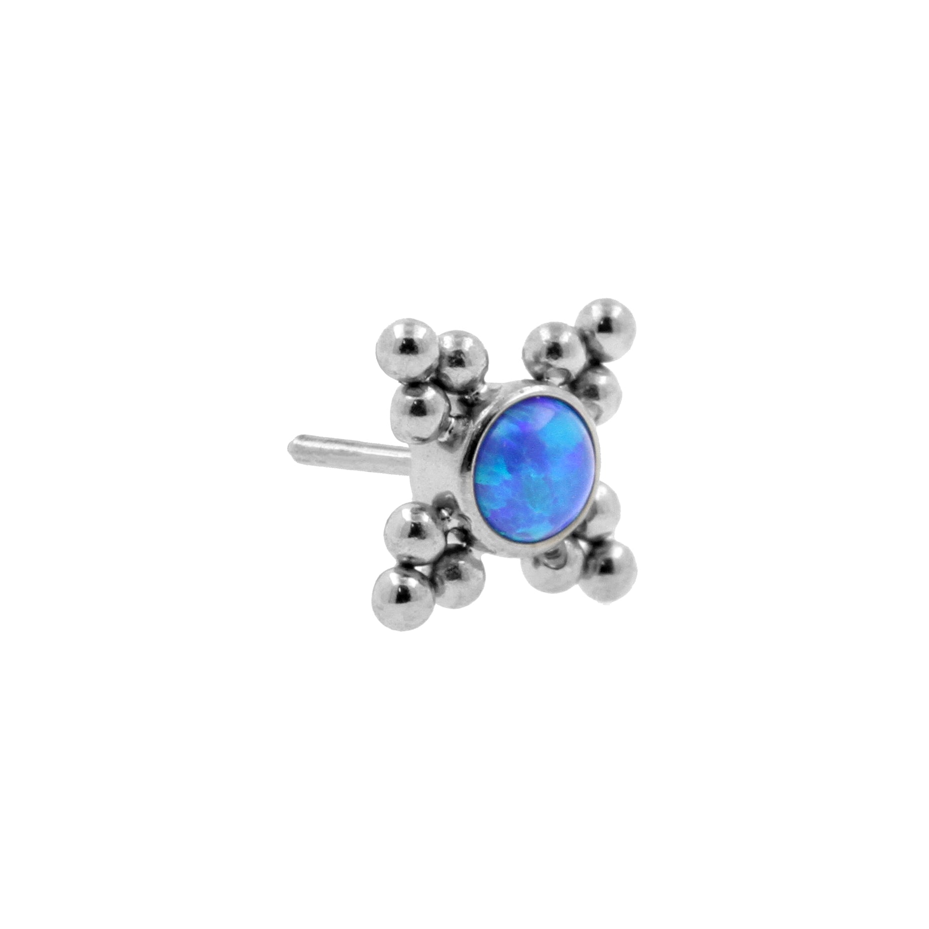 Titanium Opal Cluster - Sapphire Blue Opal