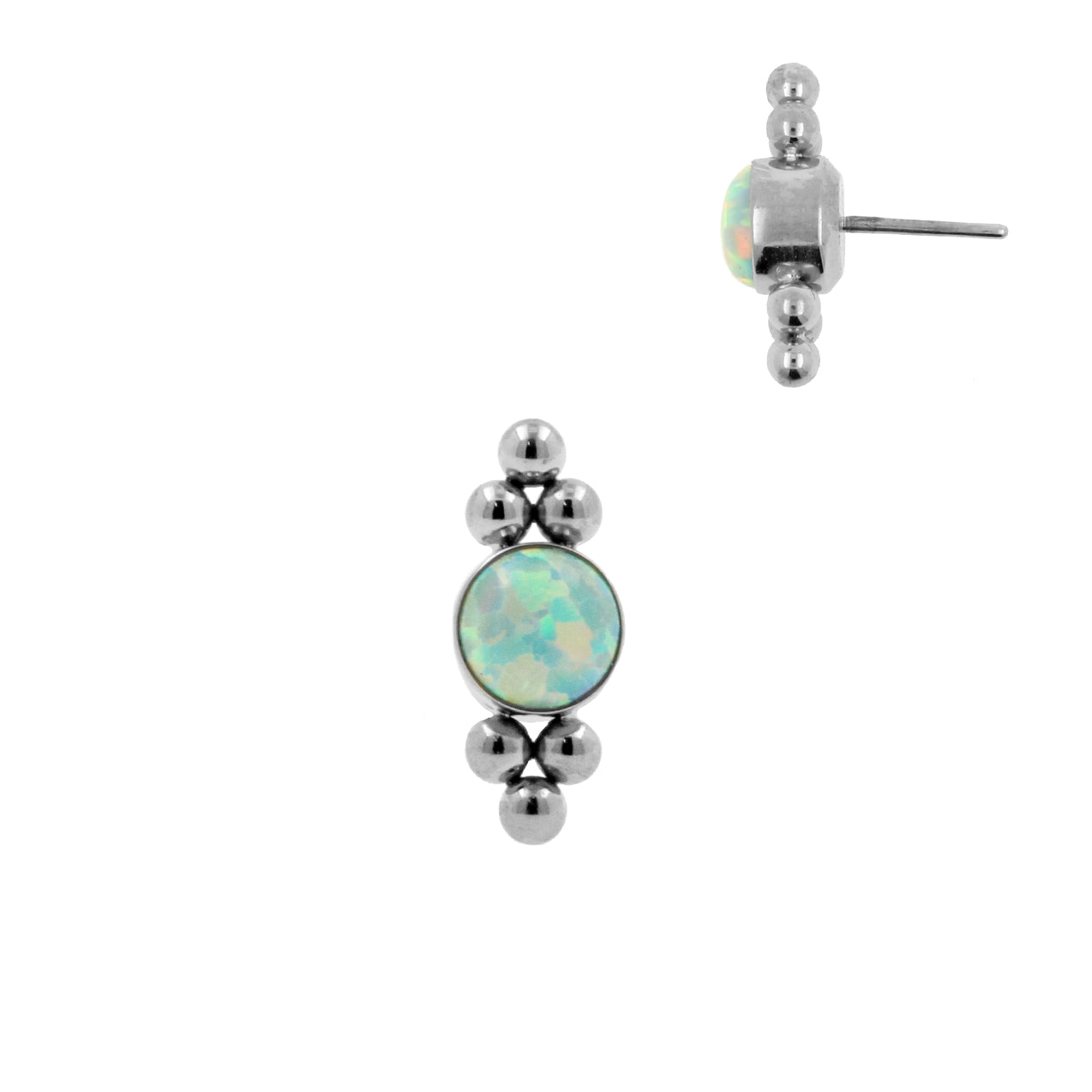 Titanium Opaal Cluster - Light Green Opal