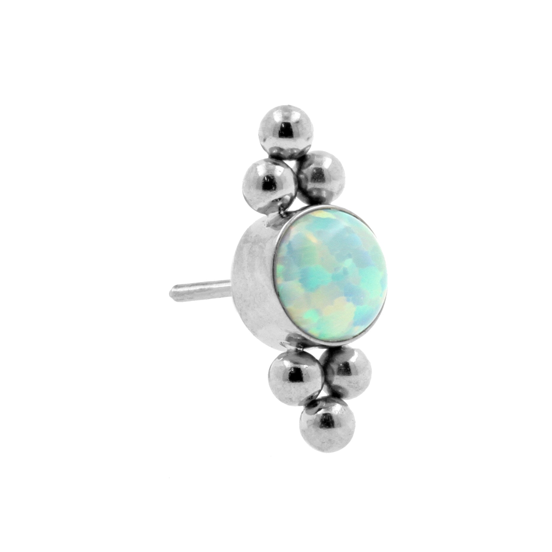 Titanium Opaal Cluster - Light Green Opal