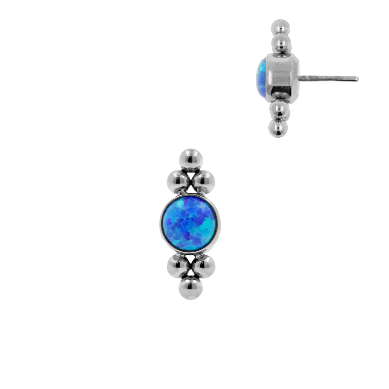 Titanium Opaal Cluster - Sapphire Blue Opal