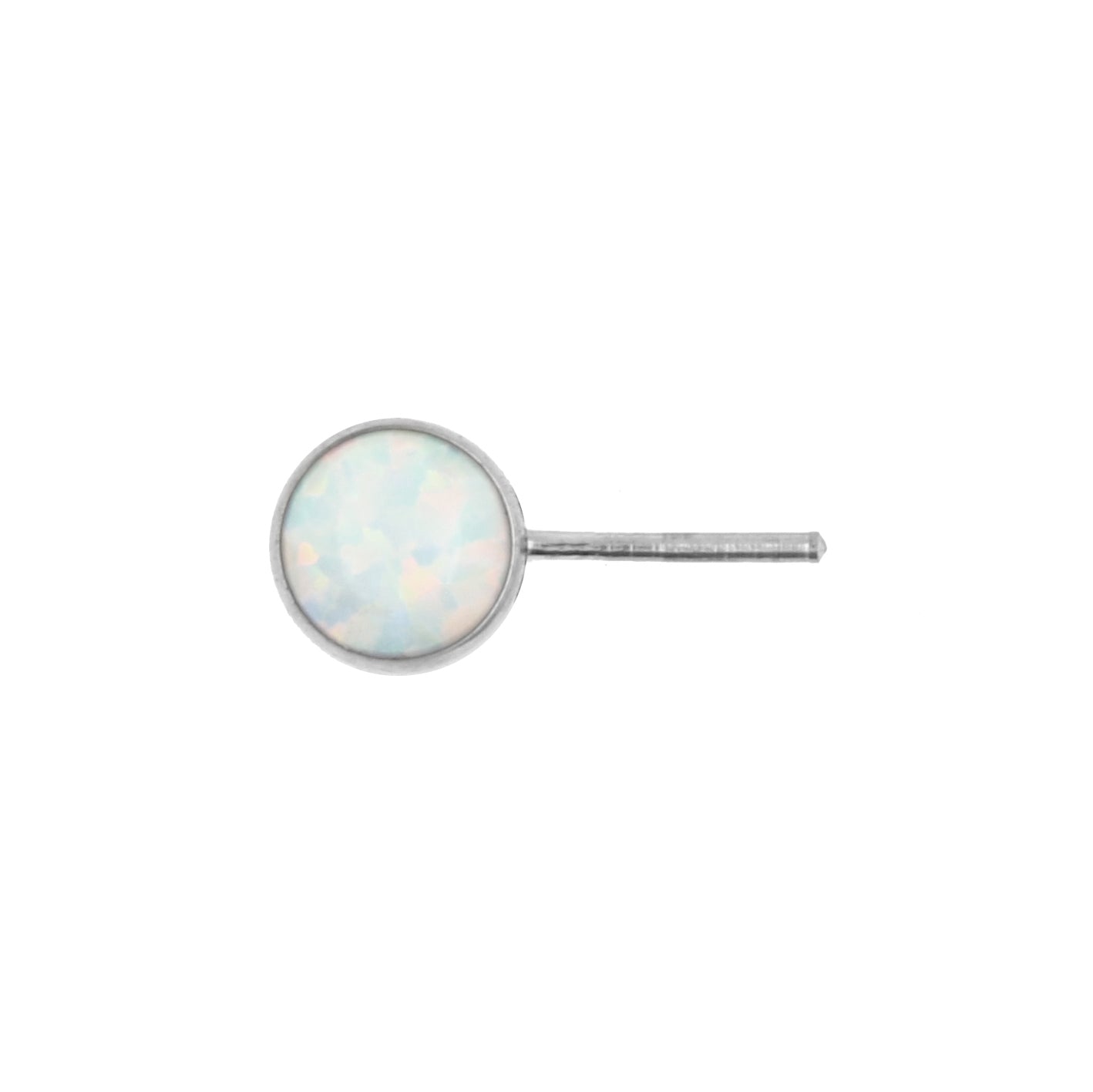 Titanium Opal Disc 90 Degrees - White Opal