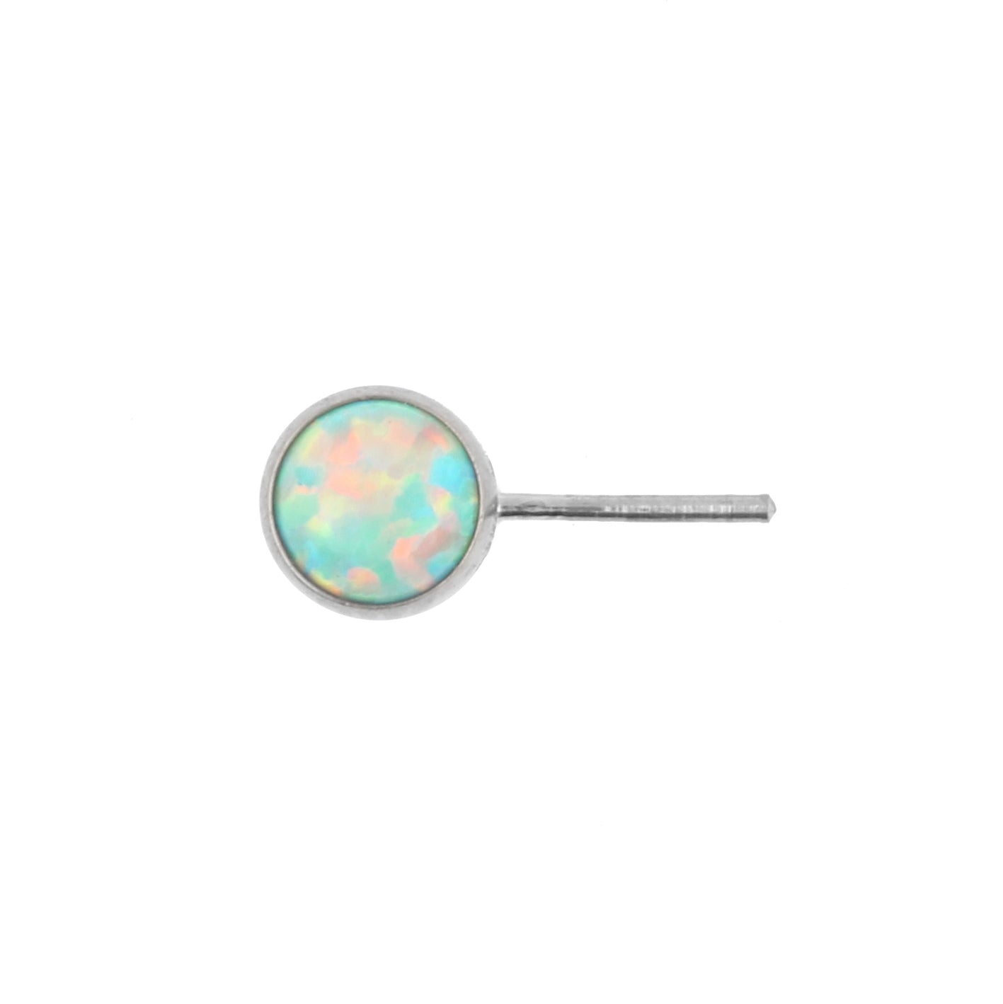 Titanium Opal Disc 90 Degrees - Light Green Opal