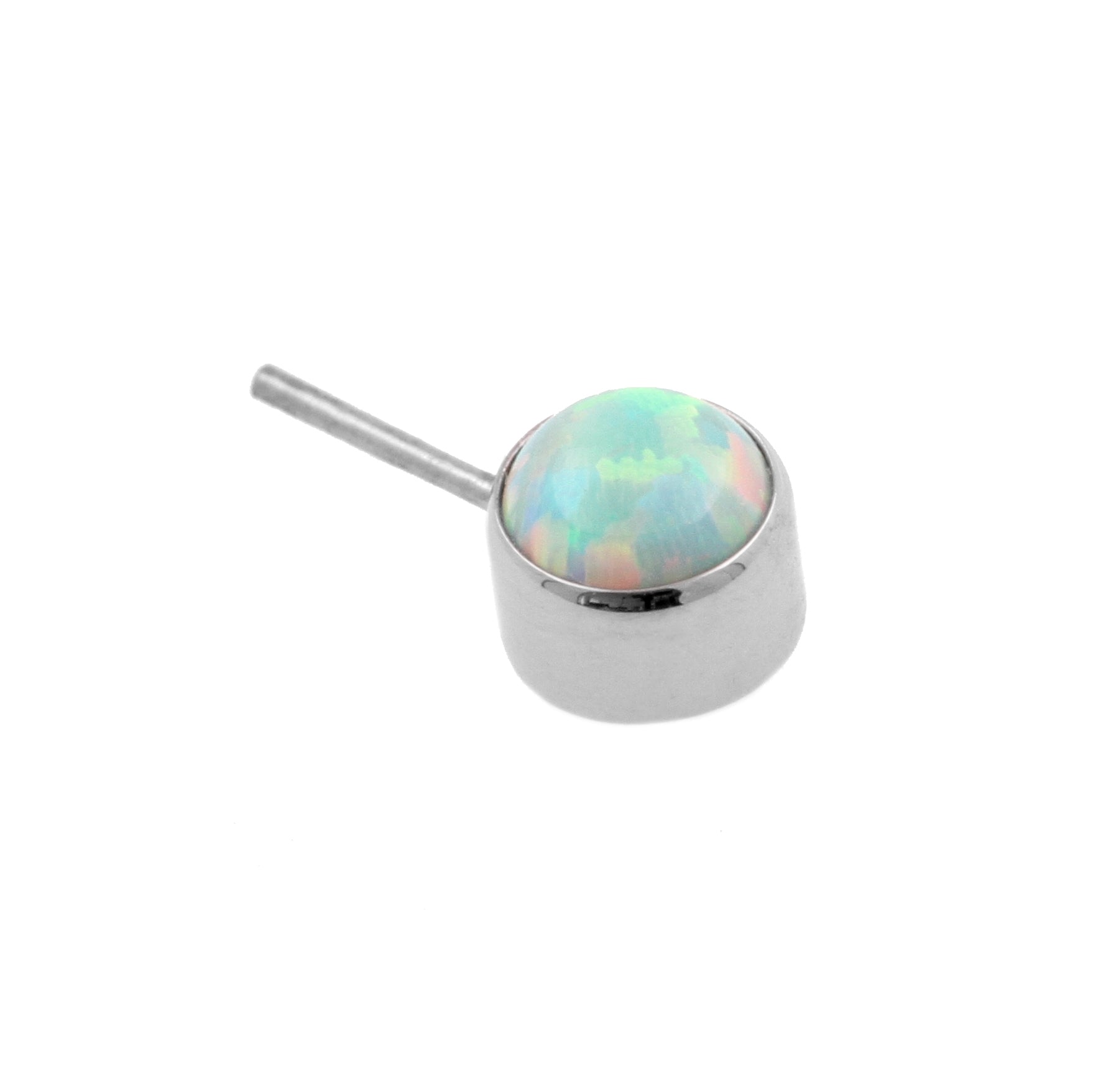 Titanium Opal Disc 90 Degrees - Light Green Opal